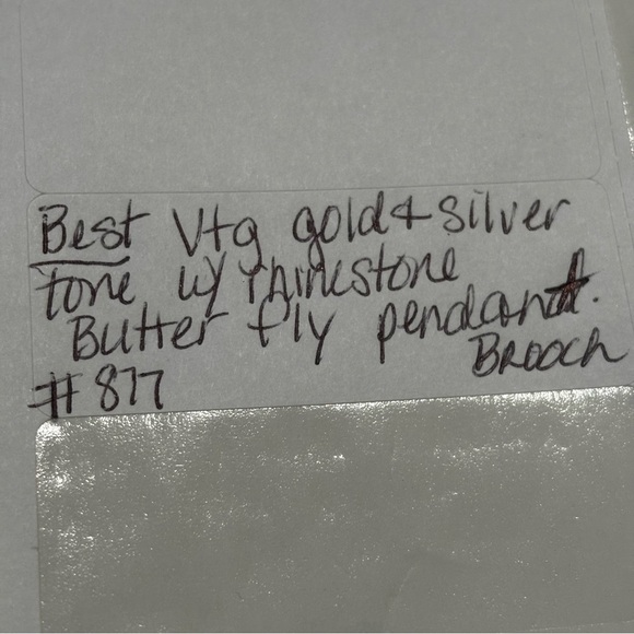 Best Vintage silver and gold tone rhinestone pendant or brooch - Picture 7 of 10